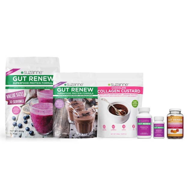 6-Piece GUT RENEW & Chocolate Collagen Custard Kit