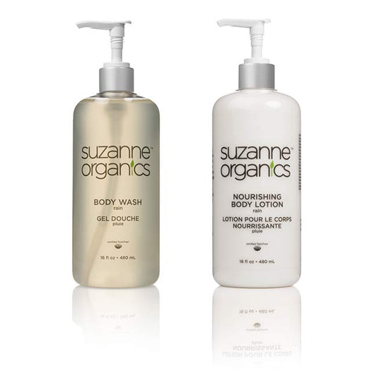 Salon Size Rain Body Wash + Nourishing Body Lotion Duo